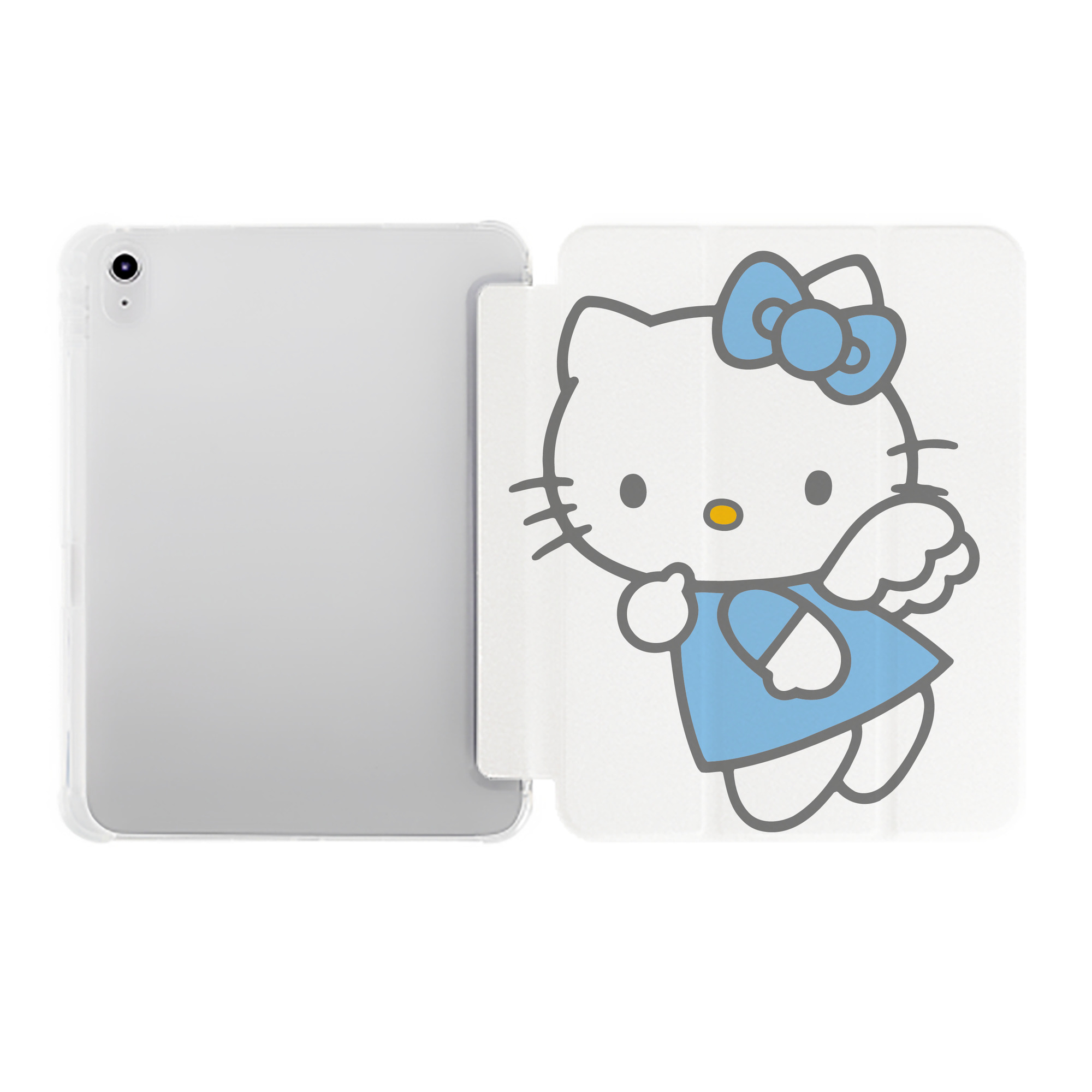 （画像用） Hello Kitty ハローキティ IPad ケース ペン収納付き 三つ折りスタンド PUレザー×シリコン 対応機種9.5/10.5/10.9インチ